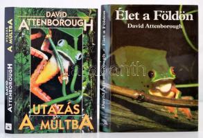 David Attenborough 4 műve: Élet a földön, Utazás a múltba, Az élő bolygó, Az élet erőpróbái. Bp.-Kap...