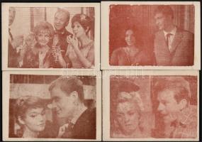 cca 1965 9 db mozi reklámos képeslap, 10x15 cm