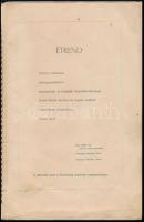 1920 "Díszebéd Horthy Miklós Magyarország kormányzójának tiszteletére 1920. III. 7., a Fővezérs...