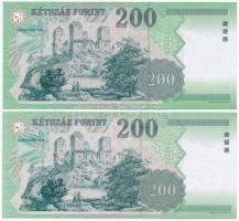 2003. 200Ft (2x) "FA", "FB" sorozatjel T:I