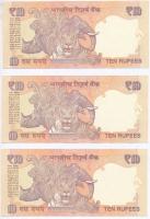 India 2012. 10R (3x) sorszámkövetők T:I
India 2012. 10 Rupees (3x) sequential serials C:UNC