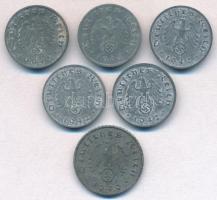 Német Harmadik Birodalom 1940-1943. 1pf Zn (5x) + 5pf Zn T:2,2-
German Third Reich 1940-1943. 1 Pfe...