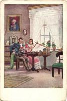 Régi jó idők Magyarországon  - 10 db régi művészi képeslap / 10 pre-1945 art postcards s: Biczó Andr...