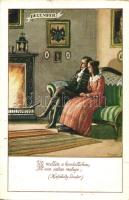 7 db régi művészi képeslap, az év hónapjai / 7 pre-1945 art postcards, months of the year s: Biczó A...