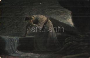 11 db régi vallás tematikájú motívumlap, Újszövetség jelenetei / 11 pre-1945 religion-themed motive ...