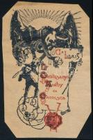 Jelzés nélkül: Ex libris Dr. Okolicsányi Kuthy de Okolicsna, klisé, papír, 6×4 cm