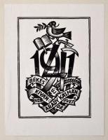 Békés Újévet! 1941. A Magyar Exlibrisgyűjtők és Grafikabarátok Egyesület kiadv. XIII.
Bp. 1941. 2 s...