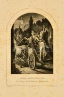 cca 1850 Album historique des grands maitres. Histoires des Papes. 50 acélmetszetű kép a pápákról mo...