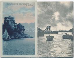 45 db főleg régi külföldi városkép, benne sok olasz és francia / 45 mostly old foreign town view car...