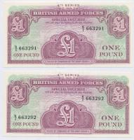 Nagy-Britannia / Katonai kiadás 1962. 1Ł "4. sorozat" (4x) sorszámkövetők T:I
Great Brita...