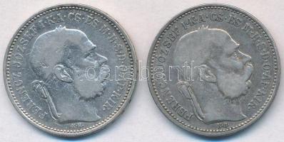 1892KB-1893KB 1K Ag "Ferenc József" (2x) T:3