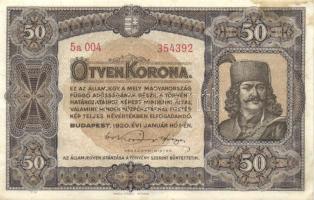 1920. 50K "Orell Füssli" T:I- foltos