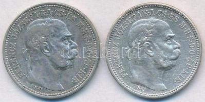 1912KB-1915KB 1K Ag "Ferenc József" (2x) T:2,2- kis patina