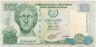 Ciprus 2003. 10Ł T:III,III- Cyprus 2003. 10 Pounds C:F,VG Krause 62d