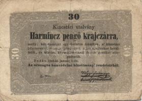 1848-49. 30kr (3x), 1Ft (1x), 5Ft (1x) "Kossuth bankók" T:II/III,III