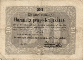 1848-49. 30kr (3x), 1Ft (1x), 5Ft (1x) "Kossuth bankók" T:II/III,III