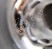 Lalique puncsos talpas kehely, formába öntött, csiszolt és maratott kristályüveg, jelzett (Lalique F...