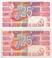 Hollandia 1999 (1989). 25G (2x) T:III- Netherlands 1999 (1989). 25 Gulden (2x) C:VG Krause 100