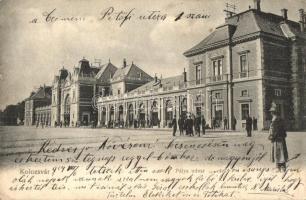 Kolozsvár, Cluj; pályaudvar, vasútállomás / railway station / Bahnhof (EK)