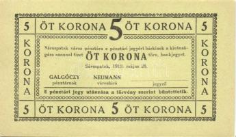 Sárospatak 1919. 5K T:I