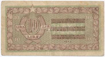 Jugoszlávia /  Isztria, Fiume és Szlovén Tengerparti Területek Állami Bankja 1945. 10L T:III 
Yugos...