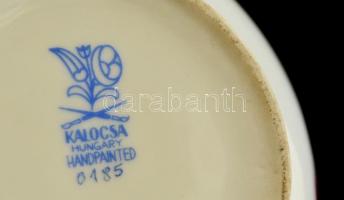 Kalocsai kancsó, kézzel festett, jelzett, hibátlan, m: 18 cm