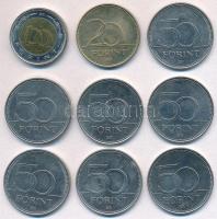 2002. 100Ft "Kossuth" + 2003. 20Ft Cu-Ni-Zn "Deák" + 2004. 50Ft Cu-Ni "Euró...