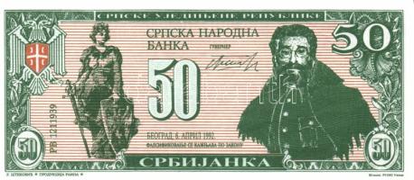 Szerbia/német megszállás 1941. 50D T:II + 1942. 50D, 500D T:I-,I + Fantáziapénzek 1992. 50D (3x) T:I