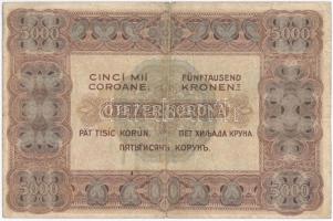 1920. 5000K "Orell Füssli Zürich" piros sorozat- és sorszám T:III- ly.
Hungary 1920. 5000...