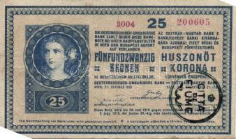 1904-1919. 2K,5K,10K (2klf),25K,50K, benne hamis ellenbélyeg, -bélyegzők T:II,III