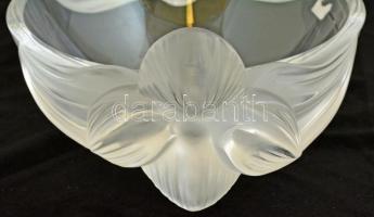 Lalique "Loriol" tál, formába öntött, csiszolt és maratott kristályüveg, jelzett (Lalique ...