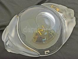 Lalique "Loriol" tál, formába öntött, csiszolt és maratott kristályüveg, jelzett (Lalique ...