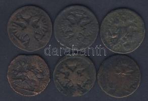 Oroszország 1731-1749. Denga (6x klf évszámokkal) T:3+,3