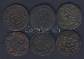 Oroszország 1731-1749. Denga (6x klf évszámokkal) T:3+,3