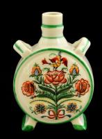Zsolnay porcelán kulacs, matricás, hibátlan, jelzett, m: 7,5 cm