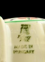 Zsolnay porcelán kulacs, matricás, hibátlan, jelzett, m: 7,5 cm