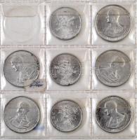 1941-1945. ~95db-os Al pengő gyűjtemény, sok szép tartású érmével. Használt gyűrűs érmeberakóban T:v...