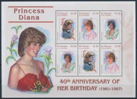 Princess Diana mini sheet, Diana hercegnő kisív