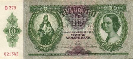 1936. 10P (7x) egymásutáni sorszámmal, egyszeri megszakítással T:II+ Egyszer hajtva, törve nem!