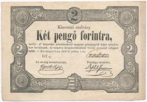 1849. 2Ft Kossuth bankó T:III szép papír Adamo G108