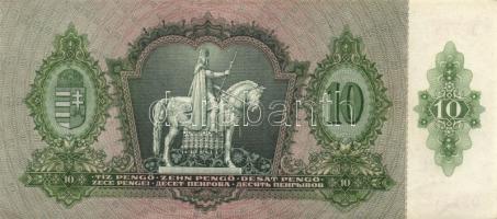 1936. 10P (7x) egymásutáni sorszámmal, egyszeri megszakítással T:II+ Egyszer hajtva, törve nem!