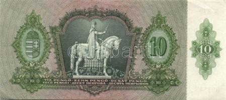 1936. 10P (7x) egymásutáni sorszámmal, egyszeri megszakítással T:II+ Egyszer hajtva, törve nem!