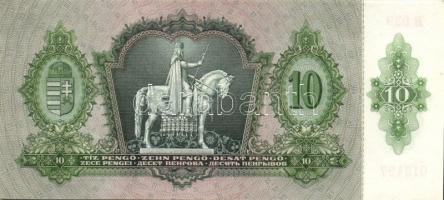 1936. 10P (7x) egymásutáni sorszámmal, egyszeri megszakítással T:II+ Egyszer hajtva, törve nem!