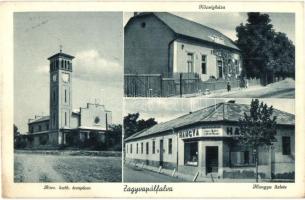 Zagyvapálfalva, Pálfalva (Nógrád); Községháza, Hangya üzlet, Római katolikus templom