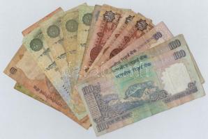 14db-os vegyes indiai és egyiptomi bankjegy T:III,III-
14pcs of various Indian and Egyptian banknot...