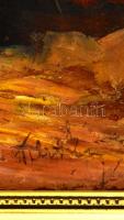 Tibor jelzéssel: Utcarészlet. Olaj, farost, fa keretben, jelzett, 32x45 cm