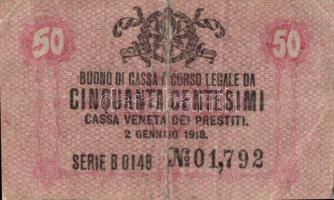 Olaszország/Velence/osztrák megszállás 1918. 50c, 1L, 2L, 10L, 20L T:III,IV