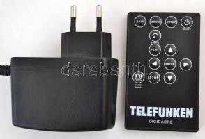 Telefunken digitális képnézegető, jó állapotban, adapterrel, 26x31 cm
