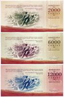 Budapest 2010. 2000Ft + 6000Ft + 12000Ft "Adományjegy az árvíz és a vörösiszap károsultjainak j...