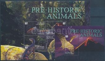 Prehistoric Animals minisheet + block, Ősállatok kisív + blokk